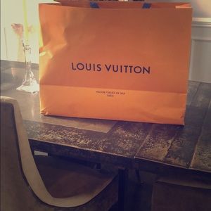Huge Louis Vuitton shopping bag and ribbon